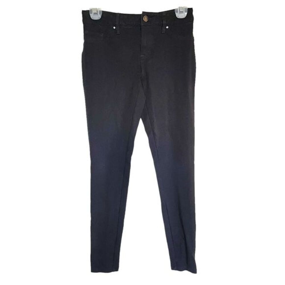 Calvin Klein Womens Pants Size 0  Black Viscose Blend Straight Leg Stretch Slim